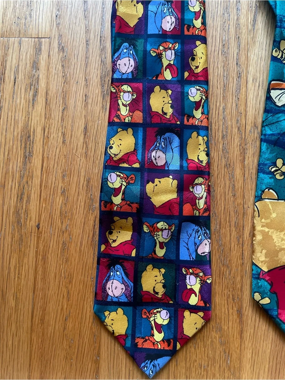 Set of 2 Vintage Winnie the Pooh Character Silk Ties- The Disney Store